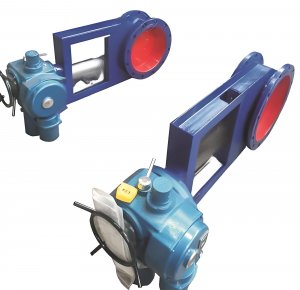 圓形電動調(diào)節(jié)插板閥DN300，國產(chǎn)電動插板